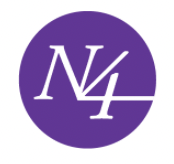 Narrative 4 Logo -- Purple circle with N4 within